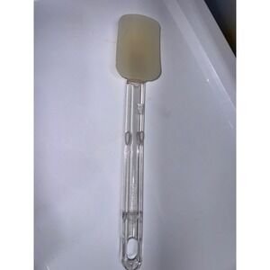 Pyrex Professional Silicone Spatula Clear Acrylic Handle Cream Scraper 12.5 Inch